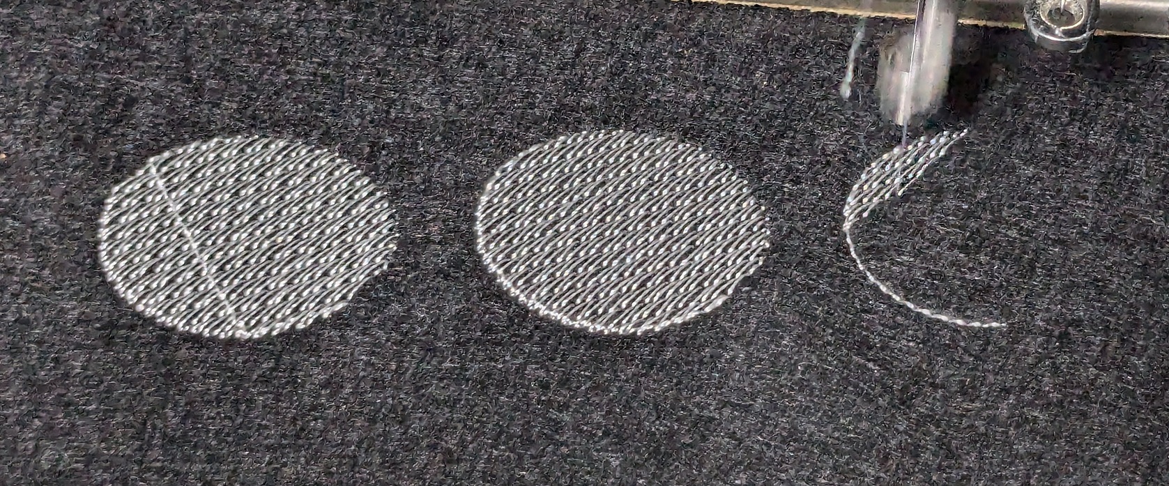 ⑤実際に刺繍してみます。